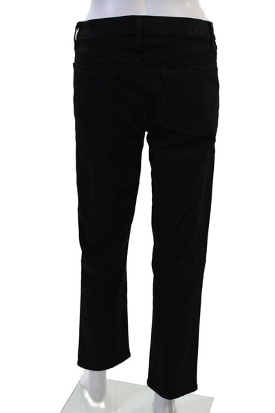 J Brand Women Cropped Pants Black High Rise Button 26 Inseam Size 28