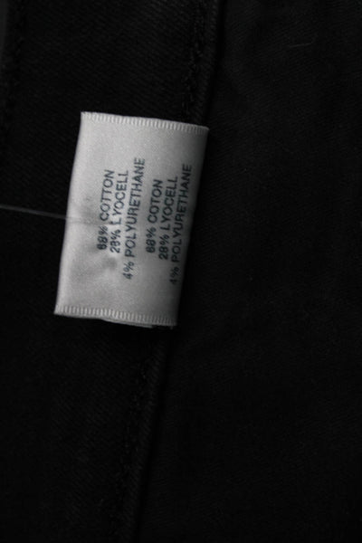 J Brand Women Cropped Pants Black High Rise Button 26 Inseam Size 28