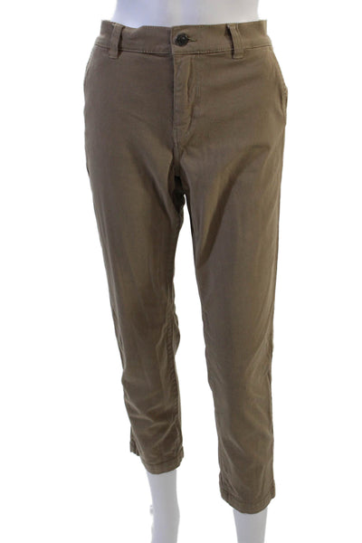 Club Monaco Unisex Ankle Dress Pants Dark Blue Herringbone Wool Blend Size 6