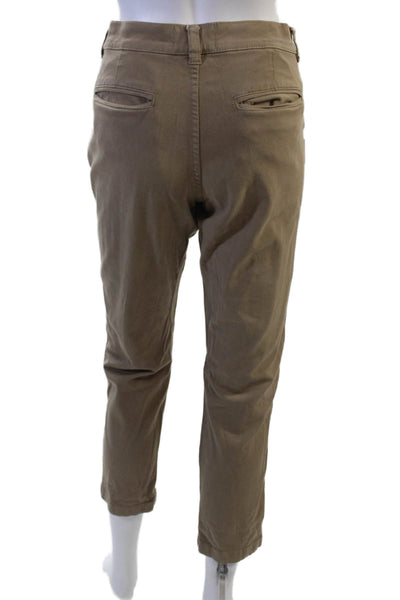 Current/Elliott Unisex Brown Cropped Ankle Chino Khakis Size 27