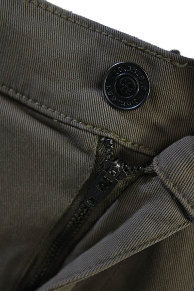 Current/Elliott Unisex Brown Cropped Ankle Chino Khakis Size 27