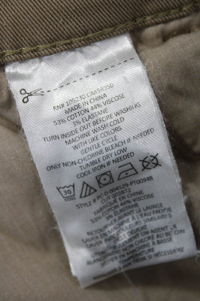 Current/Elliott Unisex Brown Cropped Ankle Chino Khakis Size 27
