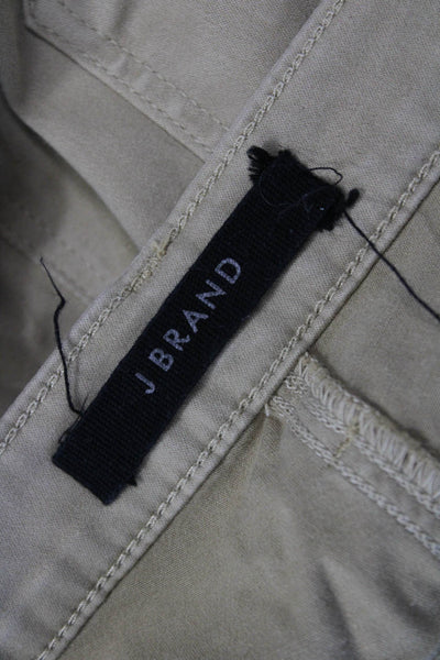 J Brand Women Cropped Ankle Khakis Beige Button Size 28