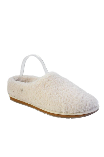 Emu Australia Womens Merino Wool Slide-On Slippers Solid White Size 11