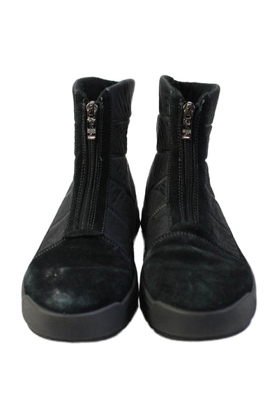 Ara Womens Suede Zippered Winter Snow Ankle Boots Solid Black Size 8.5