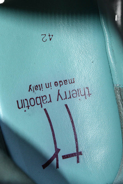 Thierry Rabotin Womens Suede Zippered Ankle Boots Solid Black Size 12