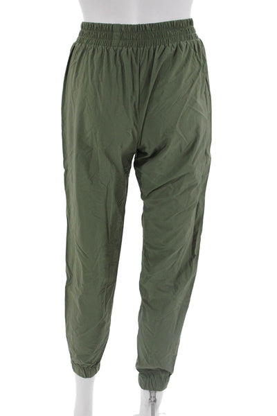 Donni Unisex Green Windbreaker Jogger Pants Nylon Blend Button Army Size XS
