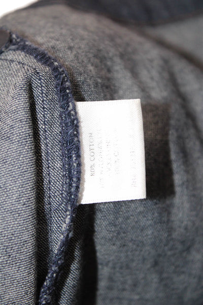 Eileen Fisher Women Straight Pencil Skirt Dark Blue 100% Cotton Size M