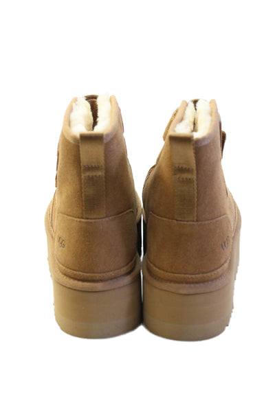 Ugg Womens Neumel Double Strap Platform Booties Shoes Chestnut Brown Size 11