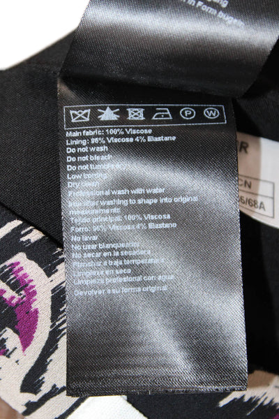 Ba&Sh Womens Wrap Skirt Black Paisley Viscose Knee Length Size 4