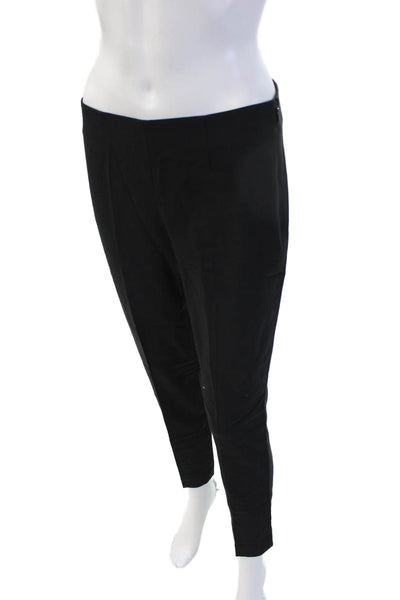 Theory Women Ankle Dress Pants Black Wool Blend Zip Inseam 28 Size 4