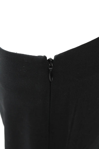 Theory Women Ankle Dress Pants Black Wool Blend Zip Inseam 28 Size 4