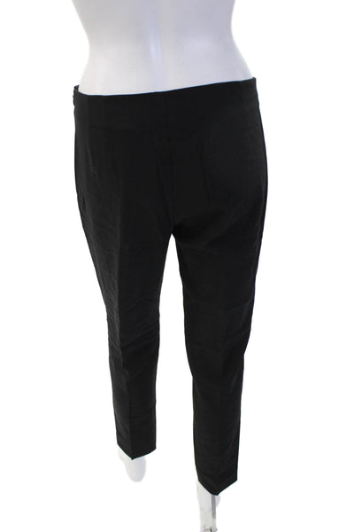 Theory Women Ankle Dress Pants Black Wool Blend Zip Inseam 28 Size 4