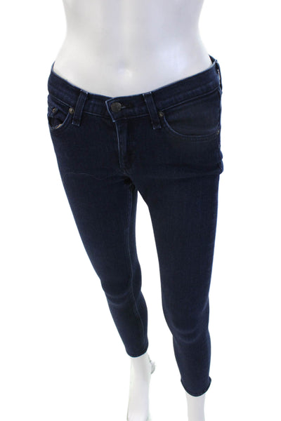 Rag & Bone Jean Womens Ankle Skinny Dark Blue Jeans Sz 26