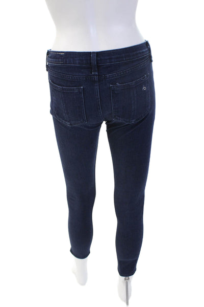 Rag & Bone Jean Womens Ankle Skinny Dark Blue Jeans Sz 26