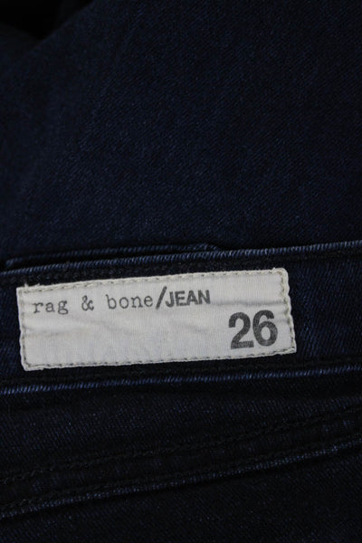 Rag & Bone Jean Womens Ankle Skinny Dark Blue Jeans Sz 26