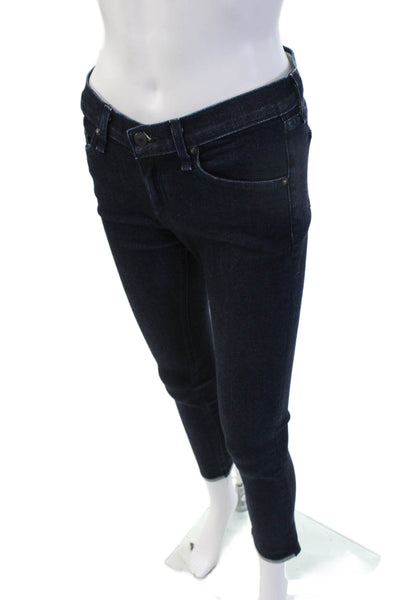 Rag & Bone Jean Womens Ankle Skinny Dark Blue Jeans Low Rise Size 26