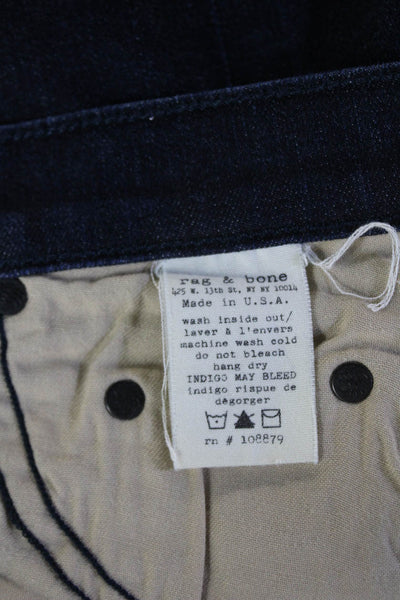 Rag & Bone Jean Womens Ankle Skinny Dark Blue Jeans Low Rise Size 26