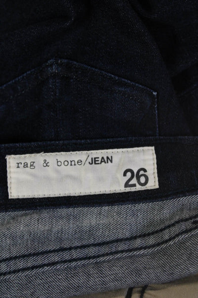 Rag & Bone Jean Womens Ankle Skinny Dark Blue Jeans Low Rise Size 26