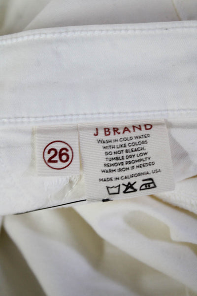 J Brand Womens Ankle Jeggings White Size 26