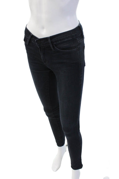 Frame Denim Womens Skinny Ankle Jeans Dark Blue Low Rise Size 24