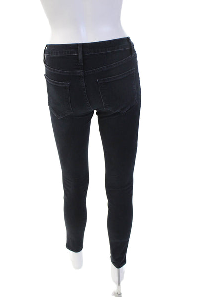 Frame Denim Womens Skinny Ankle Jeans Dark Blue Low Rise Size 24