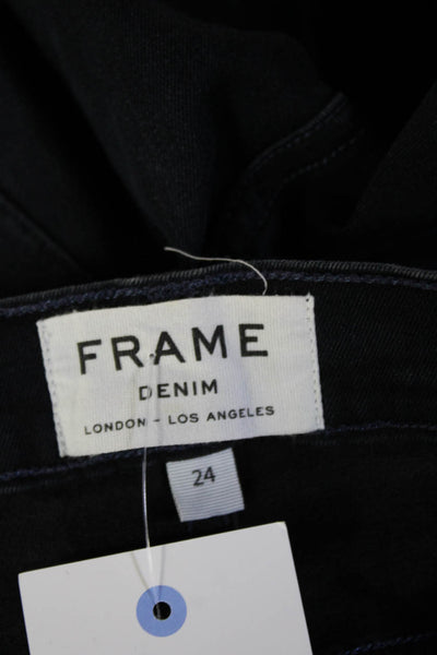 Frame Denim Womens Skinny Ankle Jeans Dark Blue Low Rise Size 24