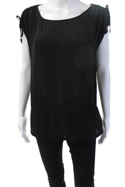 Michael Kors Women Basic Black Sleeveless Round Neck Blouse Size XS