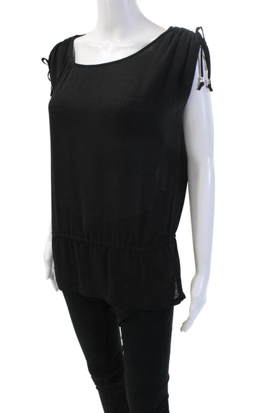 Michael Kors Women Basic Black Sleeveless Round Neck Blouse Size XS