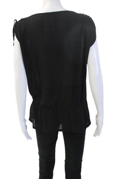 Michael Kors Women Basic Black Sleeveless Round Neck Blouse Size XS