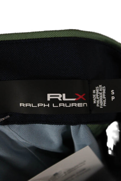 RLX Ralph Lauren Women Sleeveless Mock Neck Zip Tank Green Poly Petites Size S