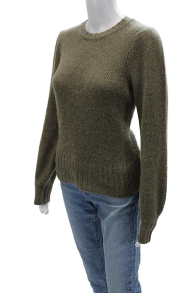 One Grey Day Unisex Green 100% Cashmere Pullover Sweater Crewneck Size XS