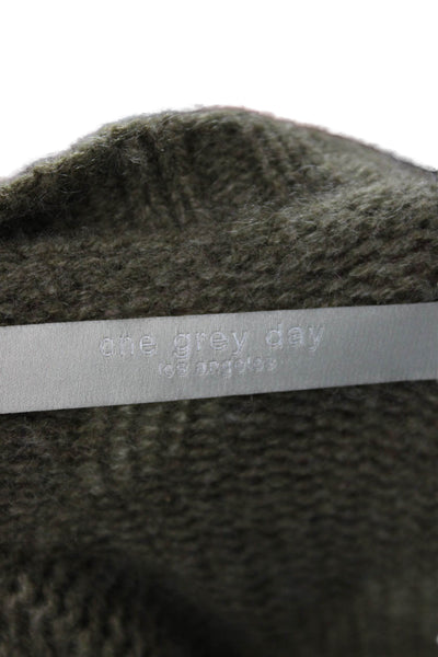 One Grey Day Unisex Green 100% Cashmere Pullover Sweater Crewneck Size XS