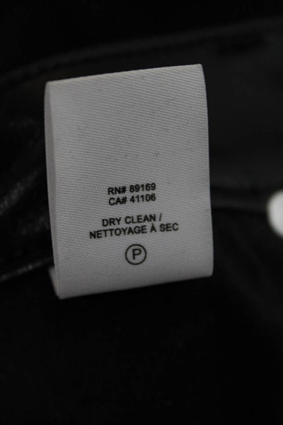 Derek Lam 10 Crosby Women Cropped Biker Black Pants Size 26