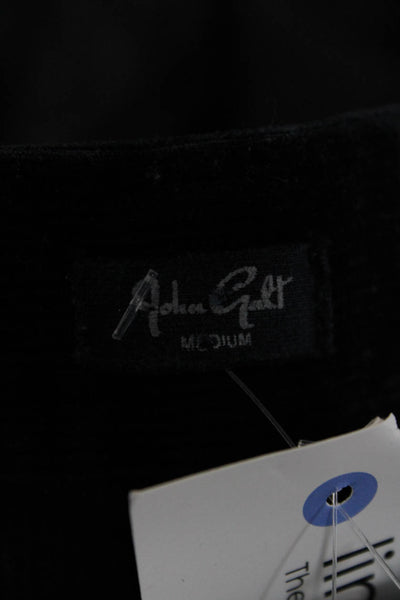 John Galt Women Cropped Carpenter Pants Black Cotton Button Inseam 29 Size M