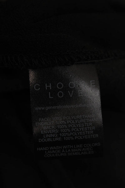 Generation Love Womens Black Jogger Pants 100% Polyurethane Designer Size S