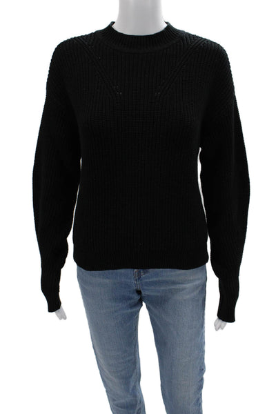 Lilla P Unisex Black Crew Neck Pullover Sweater Long Sleeve Size XS