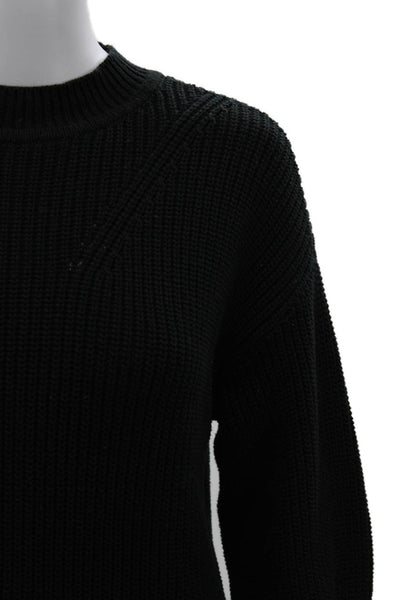 Lilla P Unisex Black Crew Neck Pullover Sweater Long Sleeve Size XS