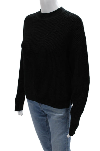 Lilla P Unisex Black Crew Neck Pullover Sweater Long Sleeve Size XS