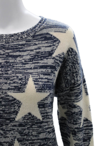 360 Cashmere Unisex Dark Blue 100% Cashmere Pullover Sweater Size XS