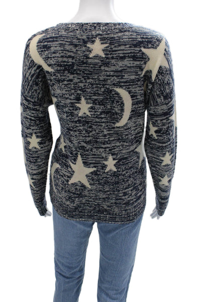 360 Cashmere Unisex Dark Blue 100% Cashmere Pullover Sweater Size XS