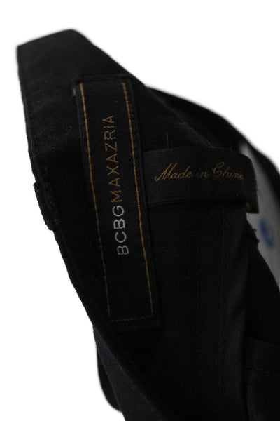 BCBG Max Azria Women Ankle Dress Pants Black Button Size 4