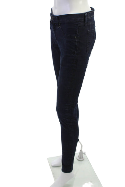 Rag & Bone Jean Women Dark Blue Skinny Jeans Mid Rise Button Size 27