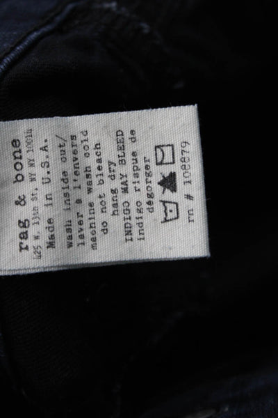 Rag & Bone Jean Women Dark Blue Skinny Jeans Mid Rise Button Size 27