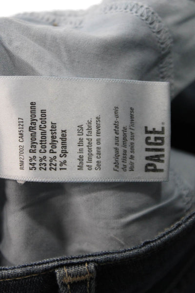 Paige Womens Skinny Ankle Jeans Dark Blue Mid Rise Size 26