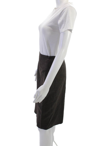 Philosophy di Alberta Ferretti Womens Straight Pencil Skirt Brown Wool Size 6
