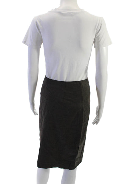 Philosophy di Alberta Ferretti Womens Straight Pencil Skirt Brown Wool Size 6