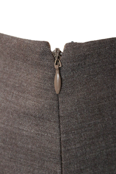 Philosophy di Alberta Ferretti Womens Straight Pencil Skirt Brown Wool Size 6