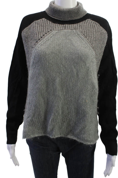 Helmut Lang Unisex Black Mock Neck Pullover Long Sleeve Designer Size S