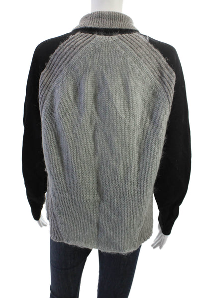 Helmut Lang Unisex Black Mock Neck Pullover Long Sleeve Designer Size S